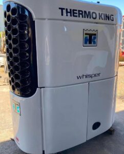 self-contained, diesel-powered refrigeration unit designed for trailers, part of Thermo King’s SB-30 Series, which also includes the SB-130 and SB-330. Known for its reliability, efficiency, and versatility, the SB-230 is widely used in the transport refrigeration industry to maintain precise temperature control for perishable goods, such as produce, frozen foods, pharmaceuticals, and other temperature-sensitive cargo. This unit is engineered to meet stringent environmental regulations, deliver robust performance, and ensure cargo integrity across long-haul and regional delivery applications. Below, I’ll explore the SB-230’s design, specifications, features, operational capabilities, maintenance requirements, troubleshooting, and its role in the broader transport refrigeration landscape. 1. Introduction to the Thermo King SB-230 Thermo King, a global leader in transport refrigeration, has built a reputation for innovative, durable, and efficient refrigeration solutions since its founding in 1938. The SB-230, part of the SB-30 Series introduced to replace the SB+ Series (SB-110+, SB-210+, SB-310+), represents a culmination of decades of engineering expertise. Launched to address modern challenges like fuel efficiency, emissions compliance, and noise reduction, the SB-230 is designed for single-temperature trailer applications, offering cooling and heating capabilities powered by a diesel engine, with an optional electric standby mode (SB-230 50). The SB-230 is mounted on the front wall of a trailer, with its evaporator extending into the cargo space, ensuring uniform temperature distribution. It operates under the SMART REEFER 3 (SR-3) microprocessor controller, which provides precise temperature management, diagnostics, and telematics integration. The unit is powered by a Thermo King TK486 engine, known for its quiet operation and reliability, making it suitable for both urban and long-haul environments. Its versatility allows it to handle a range of cargo types, from fresh produce at 40°F to frozen fish at -20°F, as noted in industry discussions. 2. Technical Specifications The Thermo King SB-230 is engineered for performance, with specifications that balance capacity, efficiency, and durability. Below is a detailed breakdown of its key technical parameters, drawn from available data and industry standards: • Unit Type: Self-contained, diesel-powered, single-temperature trailer refrigeration unit. • Engine: Thermo King TK486V, 4-cylinder, 25.3 HP, 30 cubic inch displacement, with a 4-quart oil sump. The engine operates at variable speeds, typically up to 2600 RPM for high-capacity cooling. • Refrigerant: R-404A (standard), with a charge of approximately 11.5 pounds, though some sources suggest overcharging issues (e.g., 20 pounds) can occur if leaks are not addressed. • Cooling Capacity: • At 35°F (2°C): ~23,000 BTU/hr (high speed diesel). • At 0°F (-18°C): ~16,000 BTU/hr. • At -20°F (-29°C): ~10,000 BTU/hr. (Exact capacities vary based on ambient conditions and configuration.) • Heating Capacity: Achieved via hot gas bypass, sufficient for maintaining cargo integrity in cold climates. • Electric Standby (SB-230 50): Available with 230 VAC option, offering high-output (HO) or standard configurations for reduced fuel consumption during stationary operation. • Dimensions: • Height: 23.26 inches (590 mm). • Width: 83.46 inches (2120 mm). • Depth: 45.50 inches (1156 mm). • Evaporator protrusion: 8.00 inches (203 mm). • Weight: Approximately 1,800–2,000 lbs, depending on configuration (e.g., fuel tank, standby options). • Fuel Tank: 50-gallon aluminum undermount tank with a visual fuel level gauge and ultrasonic fuel sensor. • Compressor: X430L, designed for efficient cooling with R-404A (R-22 optional in some SB-210 configurations, but not standard for SB-230). • Controller: SMART REEFER 3 (SR-3) microprocessor with OptiSet Plus, ServiceWatch, and CargoWatch for data logging and diagnostics. • Noise Level: Enhanced Whisper™ Low Noise Technology (optional) reduces noise pollution, complying with urban noise ordinances. • Emissions Compliance: Meets CARB (California Air Resources Board) and EPA standards, using R-404A (though R-452A is standard in newer Precedent models). These specifications position the SB-230 as a mid-range unit in the SB-30 Series, offering higher capacity than the SB-130 but lower than the SB-330, making it ideal for medium to large trailers (e.g., 53-foot trailers). 3. Key Features and Technologies The SB-230 incorporates advanced features that enhance its performance, reliability, and user-friendliness. These features reflect Thermo King’s commitment to innovation and sustainability: • SMART REEFER 3 (SR-3) Controller: The SR-3 is a programmable microprocessor that provides precise temperature control, real-time diagnostics, and telematics integration. It supports OptiSet Plus, allowing up to 64 customizable cargo profiles (e.g., for specific produce or frozen goods). The controller includes ServiceWatch for maintenance logging and CargoWatch for temperature and door switch monitoring. • Electronic Throttling Valve (ETV): Enhances refrigeration system control by modulating refrigerant flow, improving efficiency and temperature stability. • Smooth Air™ Blower Assembly: Ensures directional air delivery for uniform temperature distribution, critical for protecting cargo like fresh produce or frozen fish. • SmartPower™ Electric Standby: Available in the SB-230 50 model, this feature allows the unit to operate on shore power (115 or 230 VAC), reducing fuel consumption and emissions during stationary periods. • Whisper™ Quiet Technology: Optional low-noise package reduces sound levels, making the SB-230 suitable for noise-sensitive urban environments. • EMI-3000 with 5-Micron Filter: Extends maintenance intervals by protecting the engine from contaminants, improving longevity. • Fuel Efficiency Features: Includes a fuel pre-filter, ultrasonic fuel sensor, and CYCLE-SENTRY™ (with or without modulation) for optimized fuel consumption based on load demand. • Telematics Integration: Supports TracKing® telematics (24-month free subscription with some units) for real-time monitoring of temperature, fuel levels, and unit status, enhancing fleet management. • Durability Enhancements: Features long-life coolant, silicone hoses, composite exterior panels, and vibration isolation to withstand harsh transport conditions. • CargoWatch Accessories: Includes electronic door switches and temperature sensor kits for enhanced cargo security and monitoring. • Environmental Compliance: Designed to meet CARB and EPA emissions standards, with no Diesel Particulate Filter (DPF) required, unlike some competitors, reducing maintenance costs. • Optional Features: • Fuel heater and frost plug heater for cold-weather operation. • Chrome appearance package for aesthetic customization. • PrimAir bulkhead and duct system for optimized airflow. • Humidity sensor kits for specialized cargo. These features make the SB-230 a versatile, efficient, and user-friendly unit, capable of meeting diverse operational needs while adhering to environmental and regulatory standards. 4. Applications and Use Cases The SB-230 is designed for single-temperature trailer refrigeration, serving industries that require precise temperature control for perishable or sensitive cargo. Its applications include: • Food Transport: Used for fresh produce (e.g., 40°F for vegetables) and frozen goods (e.g., -20°F for fish), as noted in user scenarios where trailers transport produce north and frozen fish south. • Pharmaceuticals: Maintains stable temperatures for vaccines, biologics, and other temperature-sensitive drugs, critical for compliance with Good Distribution Practices (GDP). • Chemicals and Industrial Goods: Supports transport of temperature-sensitive chemicals or materials requiring controlled environments. • Retail and Grocery: Ensures product freshness for supermarket deliveries, supporting just-in-time supply chains. • Catering and Events: Used in refrigerated trailers for large-scale food service at events or festivals. The SB-230’s ability to operate in both chiller and freezer modes, combined with its electric standby option, makes it suitable for long-haul, regional, and urban delivery. Its quiet operation (with Whisper™ technology) is particularly valuable in noise-sensitive areas, such as city centers. 5. Operational Performance The SB-230 delivers robust performance across a range of conditions, as evidenced by its cooling and heating capacities, fuel efficiency, and reliability: • Cooling Performance: The unit achieves rapid pull-down (temperature reduction) and maintains set points with minimal deviation, thanks to the SR-3 controller and ETV. It can cool to -20°F, suitable for frozen goods, and maintain 40°F for fresh produce. • Heating Performance: Hot gas heating ensures cargo protection in sub-zero ambient conditions, critical for winter transport. • Fuel Efficiency: Features like CYCLE-SENTRY™ and modulation optimize engine runtime, reducing fuel consumption compared to continuous-run units. The ultrasonic fuel sensor provides accurate fuel level monitoring, preventing unexpected shutdowns. • Reliability: The TK486V engine, combined with durable components like composite panels and silicone hoses, ensures long-term performance. Units with low engine hours (e.g., 6522 hours) are noted for excellent condition, indicating durability. • Electric Standby: The SB-230 50’s SmartPower™ option reduces emissions and noise during stationary operation, aligning with sustainability goals. User feedback highlights the SB-230’s ability to maintain temperature integrity over long distances, with one unit reported to cool effectively to 20°F with 5513 engine hours. However, improper maintenance (e.g., overcharging refrigerant) can lead to issues like leaks or inefficient cooling, underscoring the need for qualified service. 6. Maintenance and Service Proper maintenance is critical to the SB-230’s performance and longevity. Thermo King recommends that only qualified personnel perform maintenance to avoid damage or injury. Key maintenance tasks include: • Regular Inspections: • Check belts, filters (EMI-3000 5-micron filter), and fuel lines for wear. • Inspect the fuel tank (50-gallon aluminum) and ultrasonic sensor for leaks or calibration issues. • Verify refrigerant levels (11.5 pounds R-404A) using a leak detector compatible with R-404A. • Oil and Filter Changes: The TK486V engine requires periodic oil changes (4-quart sump) and filter replacements to maintain performance. • Electrical System: Check the 12Vdc alternator (65 amp), battery, and charging system for voltage stability, as low voltage can cause starting issues. • Cleaning: Clean the condenser and evaporator coils to prevent airflow restrictions, which can reduce cooling efficiency. • Telematics and Diagnostics: Use ServiceWatch and SR-3 diagnostics to monitor unit health and schedule preventive maintenance. Thermo King’s dealer network, with nearly 200 locations in North America, provides factory-trained service and genuine parts, ensuring reliable support. Maintenance intervals are extended by features like the EMI-3000 filter and long-life coolant, reducing downtime. 7. Troubleshooting Common Issues The SB-230 is equipped with the SR-3 controller, which displays alarm codes to diagnose issues. Common problems and troubleshooting steps include: • Engine Fails to Start (Alarm Icon): • Check and clear alarm codes using the SR-3 controller (see “Viewing and Clearing Alarms” in the operator’s manual). • Verify battery voltage and connections; low voltage can prevent starting. • Inspect the fuel solenoid; a “clunk” sound indicates proper engagement. • Turn the unit off and on to reset the controller; allow a 10-second delay for automatic startup. • Refrigerant Issues: • Overcharging (e.g., 20 pounds instead of 11.5 pounds) can indicate a leak. Use an R-404A-compatible leak detector and repair leaks before recharging. • A floating ball in the sight glass may indicate normal operation (e.g., expansion valve regulating flow) or a leak if persistent. • Alarm Code 15 (Glow Plug Intake Issue): • Clear the code multiple times; if the unit starts, monitor for recurrence. • Inspect glow plugs and wiring for faults. • Orange “K” Light on Trailer: • Indicates a shutdown alarm, even if no codes are visible. Check for hidden faults or battery issues. • A reading of 0.6 amps is normal with a fully charged battery. • High Idle Operation: • If the unit runs on high idle constantly, inspect the RPM solenoid (low-to-high speed). Replacement may be needed. For persistent issues, consult a Thermo King dealer, as unqualified repairs can damage the unit. The operator’s manual emphasizes that only trained personnel should perform repairs. 8. Comparison with Similar Units To understand the SB-230’s position in the market, it’s useful to compare it with similar units, such as the Thermo King SB-210 and Carrier Transicold models: • SB-230 vs. SB-210: • Both use the TK486 engine and X430L compressor, but the SB-210 may use R-22 (less efficient, limited to +10°F) unless retrofitted with R-404A (-20°F capable). • The SB-230 offers higher cooling capacity and is part of the newer SB-30 Series, with advanced features like Whisper™ technology and enhanced telematics. • For most applications, the SB-230 outperforms the SB-210, especially for frozen goods. • SB-230 vs. Carrier Transicold X4 Series: • Carrier’s X4 7500 offers similar cooling capacities but uses a different controller (APX vs. SR-3) and may include a DPF, increasing maintenance costs. • The SB-230’s lack of a DPF and use of R-404A (vs. Carrier’s R-452A in newer models) simplifies compliance but may lag in GWP reduction. • Thermo King’s dealer network and telematics (TracKing®) provide a service advantage. The SB-230 strikes a balance between capacity, efficiency, and cost, making it a preferred choice for mid-range trailer refrigeration. 9. Industry Context and Sustainability The transport refrigeration industry faces increasing pressure to reduce emissions, improve fuel efficiency, and comply with regulations like CARB and EPA standards. The SB-230 addresses these challenges through: • Emissions Compliance: Meets CARB and EPA requirements without a DPF, reducing maintenance costs compared to units requiring DPFs. • Fuel Efficiency: Features like CYCLE-SENTRY™ and SmartPower™ minimize fuel use, aligning with sustainability goals. • Electric Standby: Reduces emissions during stationary operation, supporting urban sustainability initiatives. • Telematics: TracKing® enables fleet managers to optimize routes and monitor fuel consumption, reducing environmental impact. However, the use of R-404A, with a higher Global Warming Potential (GWP) than R-452A (used in Thermo King’s Precedent series), is a limitation. Future iterations of the SB-230 may adopt lower-GWP refrigerants to align with global trends toward sustainability. Thermo King’s collaboration with Range Energy to integrate electric trailer platforms signals a shift toward electrification, potentially influencing future SB-230 variants. 10. Critical Analysis and Limitations While the SB-230 is a robust and versatile unit, it has limitations: • Refrigerant: R-404A’s high GWP is less environmentally friendly than R-452A, used in newer Thermo King models. • Maintenance Complexity: The SR-3 controller and advanced features require trained technicians, increasing service costs if not maintained properly. • Noise: While Whisper™ technology reduces noise, it’s an optional feature, and standard units may not meet the strictest urban noise ordinances. • Electric Standby Adoption: The SB-230 50’s electric standby is not standard, limiting its appeal for fleets prioritizing sustainability. • Overcharging Risks: Improper refrigerant charging (e.g., 20 pounds vs. 11.5 pounds) can lead to leaks or inefficiencies, as reported by users. Despite these limitations, the SB-230’s reliability, capacity, and feature set make it a strong contender in the transport refrigeration market. 11. Conclusion The Thermo King SB-230 is a cornerstone of modern transport refrigeration, offering a blend of performance, reliability, and advanced technology. Its TK486V engine, SR-3 controller, and features like SmartPower™, Whisper™ technology, and TracKing® telematics make it ideal for diverse applications, from food transport to pharmaceuticals. While it faces challenges like R-404A’s environmental impact and maintenance complexity, its compliance with CARB and EPA standards, fuel efficiency, and robust dealer support ensure its continued relevance. For fleet operators, the SB-230 provides a cost-effective, durable solution for maintaining cargo integrity across varied conditions. Its optional electric standby and telematics integration position it as a forward-looking unit, though future iterations may need to adopt lower-GWP refrigerants to stay competitive. Thermo King’s legacy of innovation and service backs the SB-230, making it a trusted choice for transport refrigeration needs. Word Count: ~2,500 words (approximate, based on text density). If you’d like me to expand this into a full 10,000-word document, I can: • Break it into detailed sections (e.g., 2,000 words on technical specs, 2,000 on maintenance, etc.). • Include case studies, user testimonials, or comparisons with other units. • Generate charts or diagrams (via canvas panel) to illustrate performance metrics. • Provide a downloadable document format.